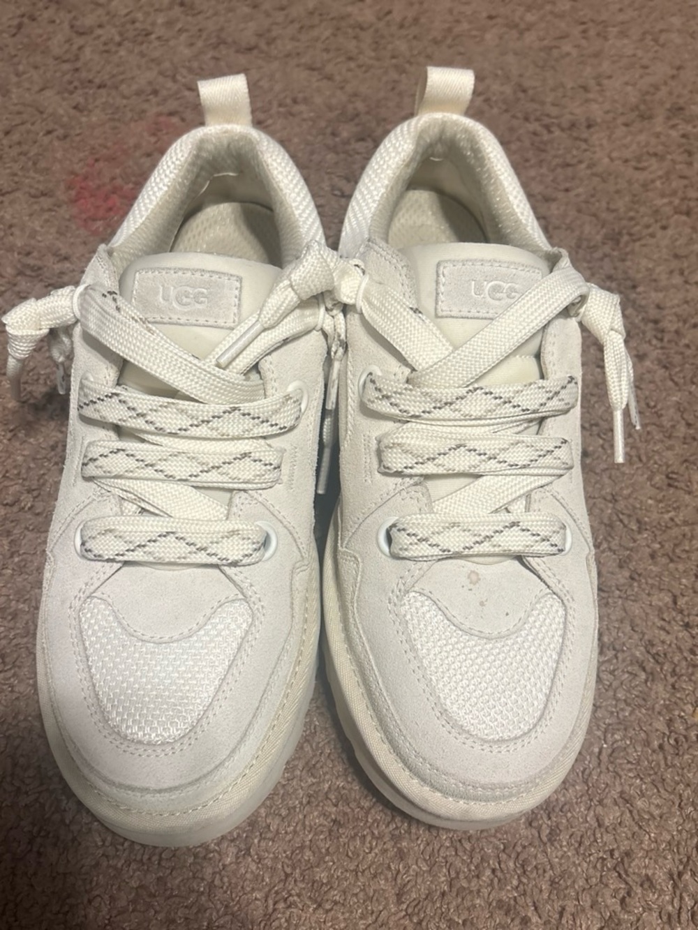 UGG Kids Cream-White Low Top Sneakers